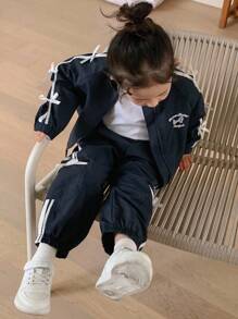 DAZY 2pcs/Set Young Girl Casual Clothes For Fall,Back To School Clothes - Blue - View 4