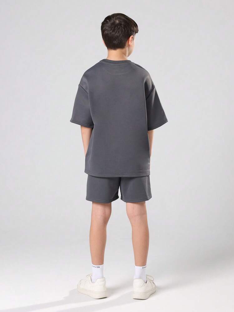 Boxy Graphic T-Shirt And Shorts Co-Ord Set