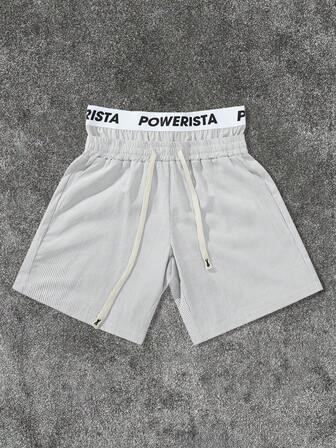 Street Life Men's Striped Waistband Sports Shorts, Suitable For Everyday Wear, Spring/Summer