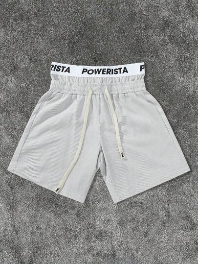 Street Life Pantaloncini sportivi da uomo con fascia in vita a righe, adatti per uso quotidiano, primavera/estate