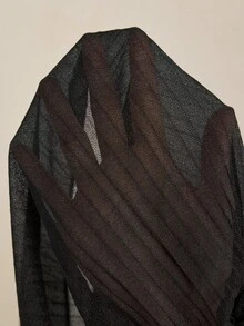 Charlaine French Elegant Charming Sexy Lace Spring Sleepwear Set For Women Black Lingerie Set Ruffle Lingerie Babydoll Lingerie Lingerie Sleep Set Pleated Lingerie Set Two Piece Lingerie Set - Black - View 6