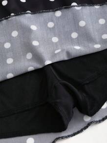 Chiquease Minimalist Commuter Women's Polka Dot Print Short Skirt