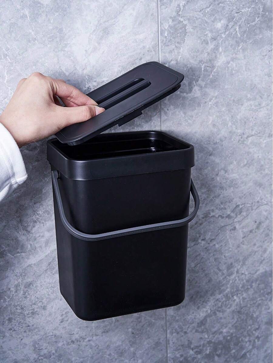 1 件多功能垃圾桶、加仑悬挂式垃圾桶、便捷厨房垃圾桶、壁挂式或壁挂式垃圾桶、优质堆肥桶、办公室垃圾篮、家居用品、厨房配件 - 彩色 - 查看 1
