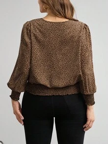 Comfylo Áo sơ mi tay phồng cỡ lớn, áo sơ mi dài tay kiểu tay đèn lồng, áo sơ mi cổ tròn, trang phục nghỉ dưỡng mùa hè mới dành cho nữ, áo sơ mi họa tiết da báo, áo Halloween, trang phục mùa thu cho nữ, áo mùa đông, áo Halloween cho nữ, áo sơ mi công sở cho nữ, áo sơ mi họa tiết động vật, thanh lịch và thời trang cho việc đi làm, áo sơ mi công sở tối giản kiểu cổ điển, áo sơ mi mặc hàng ngày thoải mái, áo nữ đơn giản. - Nhiều màu - Xem 3