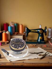 1 Piece Of 1.5-Meter Portable Telescopic Retro PU Leather Mini Tape Measure Retro Measuring Scale Retro Sewing Centimeter Inch Drum Scale