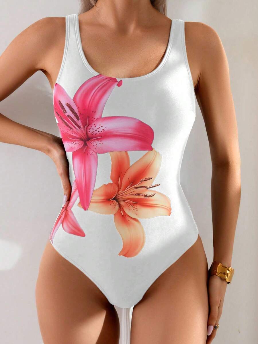 Breezy | Floral Backless Swimsuit