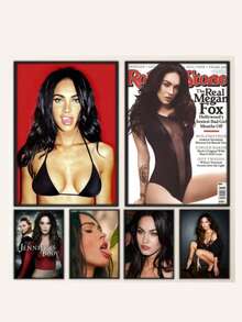 1 pieza Impresión de arte corporal femenino sin marco, figura femenina abstracta, decoración de pared de lienzo moderno, póster de galería para sala de estar, dormitorio, bar, restaurante, alternativa de adhesivo de pared - Multicolor - Ver 1