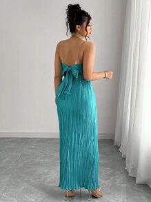 Elenzga Plissiertes Bandeau-Kleid in Große Größen für Damen, Party