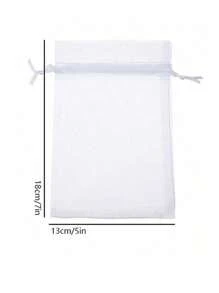 50pcs Organza Gift Bags With Drawstring Cord For Jewelry, Candy, Wedding, Party - Pink - View 7