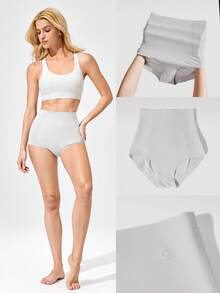 GLOWMODE 1 件装塑身高腰收腹提臀塑身内衣日常休闲 - 淺灰色 - 查看 7
