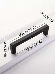 1pc Black Cabinet Handle, Matte Black T-Shaped And Square Stainless Steel Kitchen Handle, Furniture Hardware ,Door Knob Cabinet Wardrobe Drawer Pull,Cabinet Pulls - Black - View 15