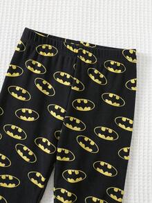 Young Boy Cartoon Pattern Knit Soft Crew Neck Long Sleeve Top And Elastic Waist Long Pants 2 Pieces Snug Fit Pajama Set Fall Winter - Multicolor - View 8