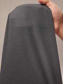 Rustia Abrigo gris de talla grande, de solapa, de doble botonadura, sin mangas, informal, de unicolor, holgado, tipo cortavientos, de longitud media - Gris - Ver 7