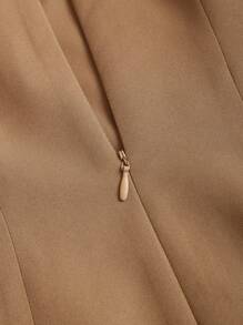 Sweetra Retro British Style Halter Pleated Dress & Casual Slim Fit Suit Set, Chic French Street Fashion For Early Autumn