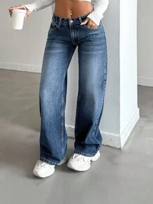 EURMUSE LOW RISE STRAIGHT CYT WOMEN BLUE JEAN - Dark Wash - View 6