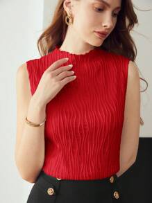 MOTF PREMIUM Camiseta de tirantes ajustada con patrón texturizado - Multicolor - Ver 4