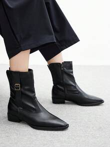 CUCCOO BIZCHIC Women's Mid-Calf Elegant Commuter Boots - Black - View 3