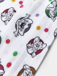 TOM & JERRY X SHEIN Women's Comfortable Soft Polka Dot & Cartoon Mouse Pattern Socks - Multicolor - View 5