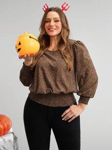 Comfylo Áo sơ mi tay phồng cỡ lớn, áo sơ mi dài tay kiểu tay đèn lồng, áo sơ mi cổ tròn, trang phục nghỉ dưỡng mùa hè mới dành cho nữ, áo sơ mi họa tiết da báo, áo Halloween, trang phục mùa thu cho nữ, áo mùa đông, áo Halloween cho nữ, áo sơ mi công sở cho nữ, áo sơ mi họa tiết động vật, thanh lịch và thời trang cho việc đi làm, áo sơ mi công sở tối giản kiểu cổ điển, áo sơ mi mặc hàng ngày thoải mái, áo nữ đơn giản. - Nhiều màu - Xem 5