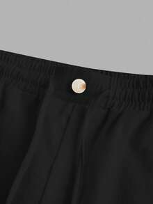 Manfinity RelaxMax Shorts décontractés pour hommes de couleur unie avec cordon de serrage, convenant pour un port quotidien