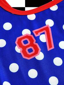 Y2Kool Annarte Y2K Casual Polka Dot Colorblock Sleeveless Crop Top #87, Suitable For Summer, Vacation, Party, Daily Wear Sexy Top - Multicolor - View 3