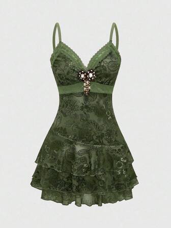 Hippie Damen Vintage Boho Rüschen Schleifenspitze Paisley Muster Mini Kleid