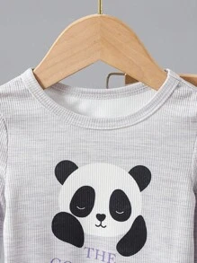 4pcs Baby Girls Pajamas Snug Fit - Pink - View 4