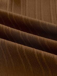 HIMLAND 2pcs Men's Casual Stand Collar V-Neck Short Sleeve Shirt Top And Bottom Set, Linen Summer Set, Old Money, Cozy Outfits