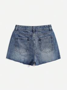 Breezaya Women's Casual Washed Denim Shorts, Summer - Light Wash - View 2