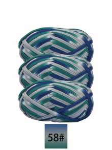 3pcs Polyester Satin Ribbon Yarn Bundle, Approximately 300g, Multi-Color And Mixed Color Self Peeling Gauze, Knitted Yarn, Colored Cloth, T-Shirt Yarn Fabric - Used For DIY Crochet Slippers, Bags, Storage Baskets Production - Multicolor - View 24