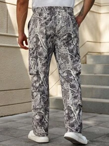 Manfinity Homme Herren Große Größen Lässig Retro Camouflage Hose, für den Herbst - Verschiedenfarbig - Übersicht 2