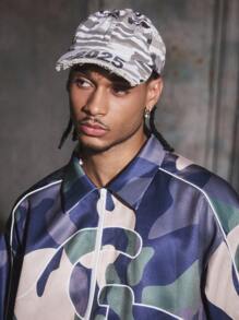 PAVTROS 休闲时尚百搭拉链长袖印花夹克男士迷彩夹克男士迷彩印花夹克街头风格夹克抽象印花夹克男士拉链夹克 - 彩色 - 查看 4