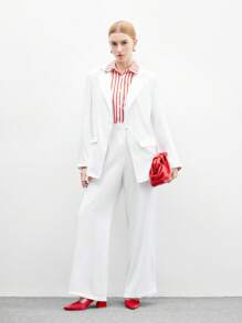 CUCCOO BIZCHIC 尖头粗跟红色踝带简约女士高跟鞋，露背设计，适合日常、工作和通勤装扮 - 紅色 - 查看 10