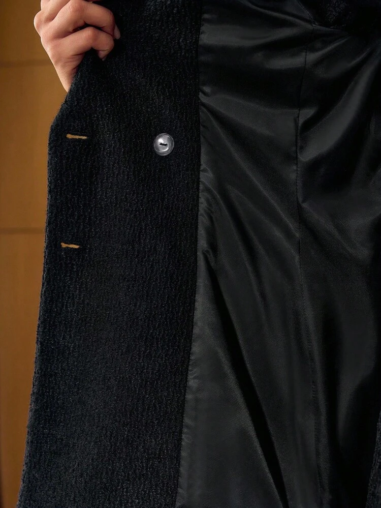 WOOL DOUBLE BREASTED BLAZER WITHOUT BELT
