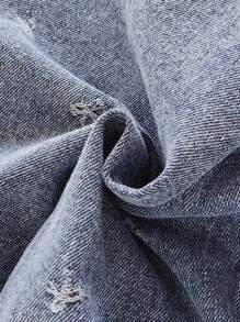 SHEIN 1 chiếc váy denim tay lỡ màu xanh nhạt tươi mát và mơ mộng cho bé gái mùa hè! Chi tiết nơ vui tươi và tay áo lửng thanh lịch làm cho chiếc váy này trở thành lựa chọn hoàn hảo cho những chuyến đi chơi, những ngày thường ở nhà hoặc các bữa tiệc, thể hiện nét quyến rũ độc đáo. - Màu xanh lam - Xem 7