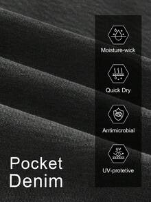 Flexra Women's Casual Versatile Straight Leg Jeans Pants Outdoor Pants For Hiking Sun Protection Lightweight Quick Dry - Black - View 9