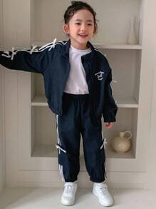 DAZY 2pcs/Set Young Girl Casual Clothes For Fall,Back To School Clothes - Blue - View 5