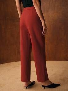 MOTF PREMIUM SLANT POCKET STRAIGHT LEG PANTS - Red - View 3