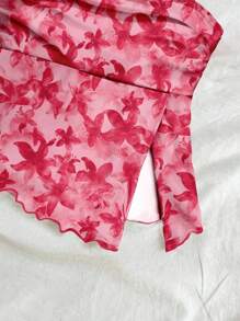 Soleia 女士褶饰不对称下摆短款抹胸上衣