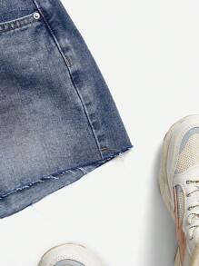 Breezaya Women's Casual Washed Denim Shorts, Summer - Light Wash - View 5