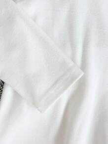 PrepCrw Young Boys' Polo Collar Long Sleeve T-Shirt, Collegiate Style Boys Longsleeve Polo Shirt Boys Dinosaur Polo Shirt Boys White Polo Shirt Long Sleeve Polo Shirts For Kids Boys Preppy Tops - Black and White - View 3