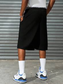 Manfinity EMRG 男式二合一腰带拼接刺绣短裤 - 彩色 - 查看 6