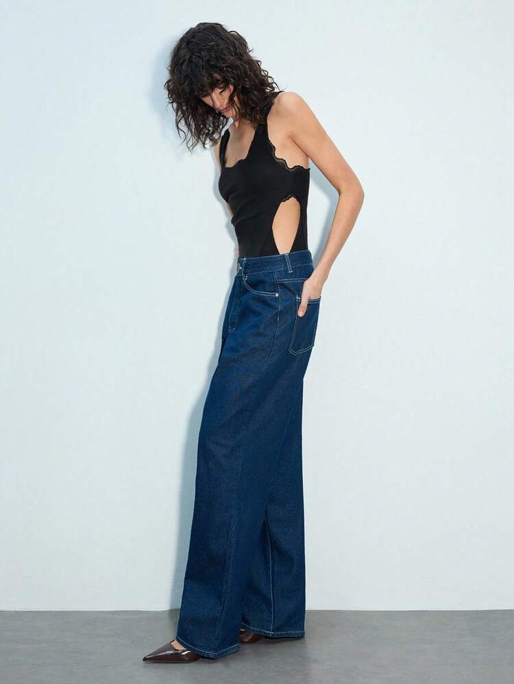 SHEIN Maija Women Solid Color Sleeveless Backless Bodysuit Valentines Day,Festival