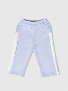 SUMWON Academy All Day Fun Baby Girls Summer Two Piece Set Crop Top With Knee Length Shorts Casual Daywear Outfit With Text Print - Multicolor - View 5