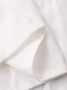 DAZY Blusa elegante de manga larga con botones frontales y bordado floral para mujeres - Blanco - Ver 8