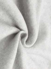 INAWLY Women's Letter & Cartoon Bear Print Drop Shoulder Long Sleeve Casual Hoodie Fall Cloth For Women - Light Grey - View 4