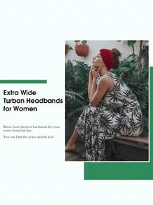 SHEIN 1/6 Băng đô cài tóc boho kiểu dáng rộng cho nữ, phụ kiện tóc thời trang, co giãn, thoải mái, dùng để trang trí nhà cửa, phong cách mùa thu - nhiều màu - Xem 6