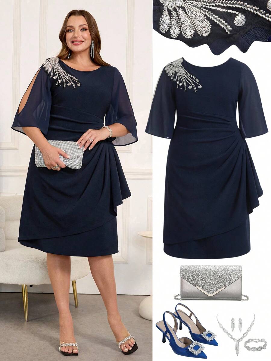 Ellevyn Váy quấn đính cườm và sequin thanh lịch cỡ lớn Váy cho nữ Váy cho nữ Váy thu thanh lịch cho nữ Váy thanh lịch cho nữ Váy cỡ lớn Váy thu Váy thu Váy cho nữ Váy dự tiệc ngắn Trang phục Halloween Quần áo cỡ lớn cho phụ nữ Trang phục lễ hội cho phụ nữ Trang phục phương Tây cho phụ nữ Quần áo mùa đông Quần áo mùa thu của phụ nữ Trang phục đi chơi Trang phục lễ hội