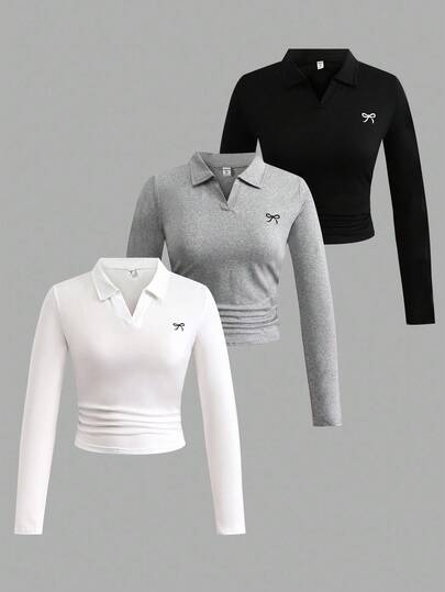 Sparklyn 少女休闲蝴蝶印花长袖T恤，秋冬季时尚百搭