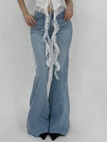 DAZY Women's Light Wash Flare Jeans - Light Wash - View 3